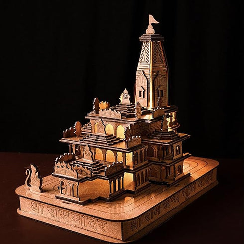 Ram Mandir Ayodhya 3D Model Temple with Light